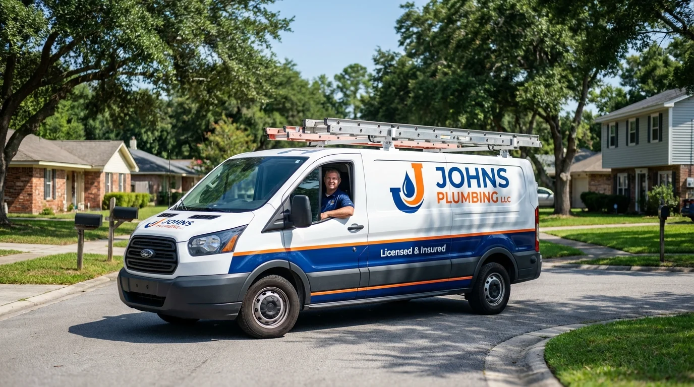 Johns Plumbing LLC service van in Big Timber, MT