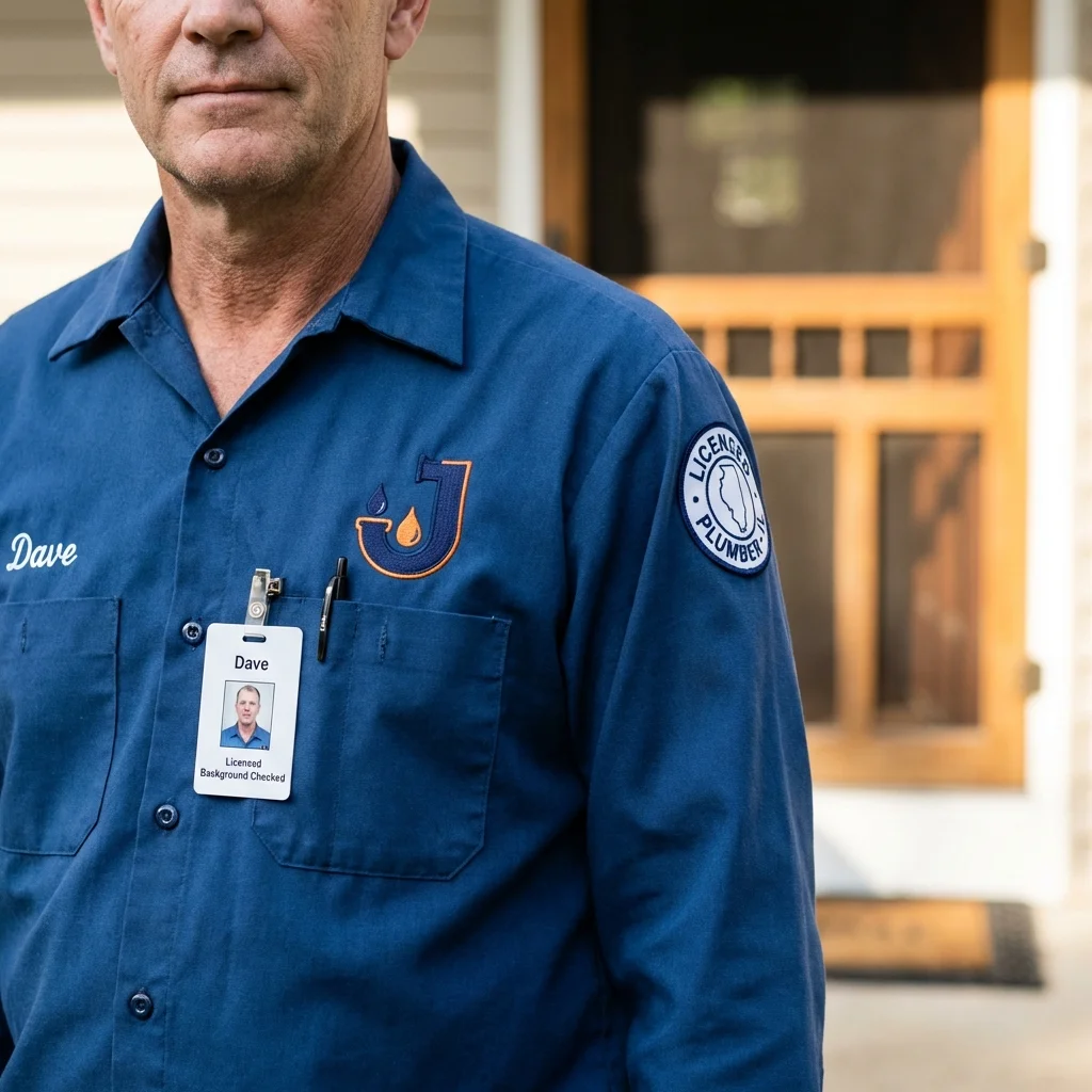 Licensed plumber showing ID badge in Big Timber, MT
