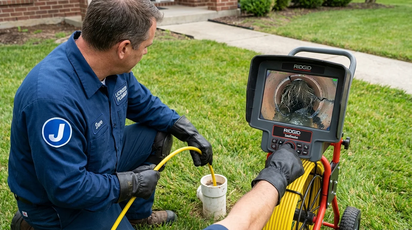 Sewer camera inspection being performed by Johns Plumbing LLC in Big Timber